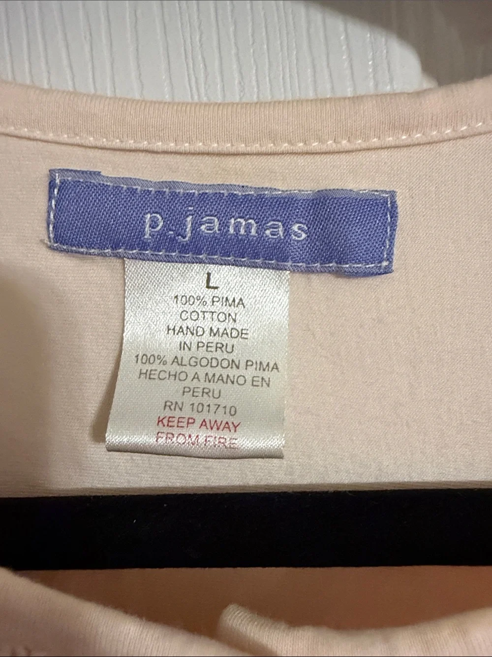 P. Jamas Luxury Peach Pima Cotton Smocked Maxi Nightgown